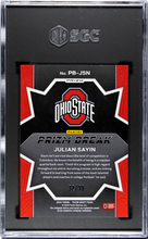 Load image into Gallery viewer, 2024 Panini Prizm Draft Picks Julian Sayin Prizm Break Blue Ice Prizm /99 SGC 10
