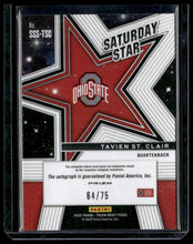Load image into Gallery viewer, 2025 Panini Prizm D.P. Tavien St. Clair Saturday Stars Autos Orange Wave #/75
