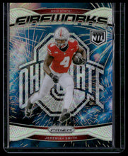 Load image into Gallery viewer, 2025 Panini Ohio State University #JS Jeremiah Smith Fireworks Silver Prizm
