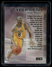 Load image into Gallery viewer, 1996-97 Metal #5 Kobe Bryant Cyber-Metal
