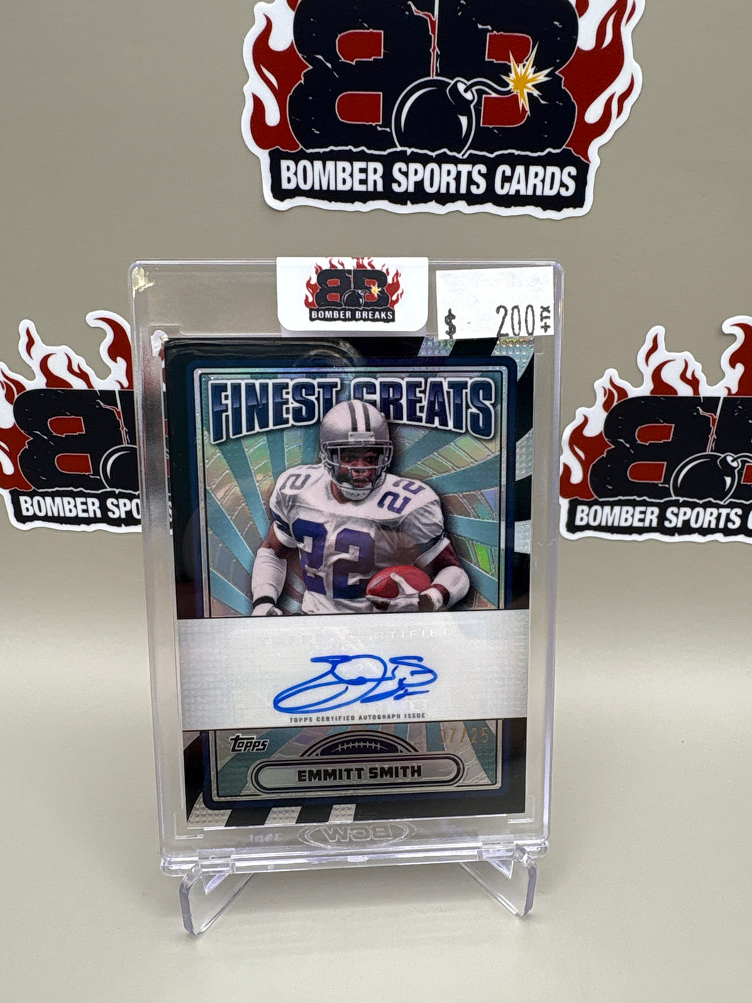 2024 Topps Finest Emmitt Smith Greatest Moments Autograph #7/25