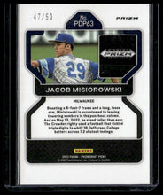 Load image into Gallery viewer, 2022 Panini Prizm Draft Picks #PDP63 Jacob Misiorowski Neon Orange #/50
