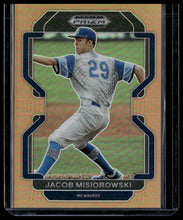 Load image into Gallery viewer, 2022 Panini Prizm Draft Picks #PDP63 Jacob Misiorowski Neon Orange #/50
