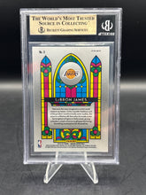 Load image into Gallery viewer, 2019-20 Panini Mosaic #3 LeBron James Stained Glass BGS 10 Pristine Gold Label
