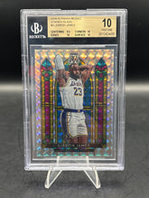 Load image into Gallery viewer, 2019-20 Panini Mosaic #3 LeBron James Stained Glass BGS 10 Pristine Gold Label
