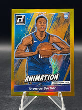 Load image into Gallery viewer, 2025-26 Donruss #6 Thomas Sorber Animation Gold #/10
