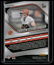 Load image into Gallery viewer, 2025 Panini Prizm #384 Carson Schwesinger Red and Yellow #/44
