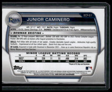 Load image into Gallery viewer, 2023 Bowman #BCP-61 Junior Caminero Chrome Prospects Purple Refractor #/250
