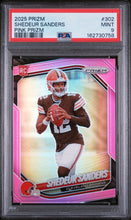 Load image into Gallery viewer, 2025 Panini Prizm #302 Shedeur Sanders Pink Prizm PSA 9
