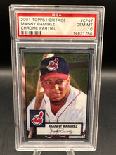 Load image into Gallery viewer, 2001 Topps Heritage Chrome Partial Manny Ramirez Chrome Partial PSA 10 #/552
