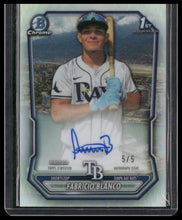 Load image into Gallery viewer, 2026 Bowman Chrome Fabricio Blanco Prospect Autos International Refractor #/5
