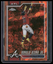 Load image into Gallery viewer, 2026 Topps Chrome Sapphire #124 Ronald Acuña Jr. Orange #/25 Image Varation
