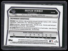 Load image into Gallery viewer, 2026 Bowman Chrome #CPA-BW Braylen Wimmer Prospect Autos Yellow Refractor #/75
