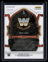 Load image into Gallery viewer, 2023 Panini Select WWE #79 John Cena Gold Flash Prizm #/10
