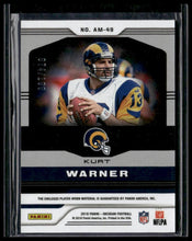 Load image into Gallery viewer, 2018 Panini Obsidian #AM-49 Kurt Warner Atomic Material Relics #/100
