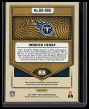 Load image into Gallery viewer, 2022 Panini Gold Standard #GR-DHE Derrick Henry Gold Rush Prime #/25
