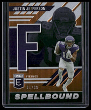 Load image into Gallery viewer, 2023 Donruss Elite #SB-JJ3 Justin Jefferson Spellbound Orange #/99

