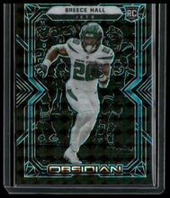 Load image into Gallery viewer, 2022 Panini Obsidian #107 Breece Hall Rookie Autos Electric Etch Blue Finite #/1
