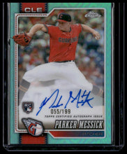 Load image into Gallery viewer, 2026 Topps Chrome #RA-PM Parker Messick Rookie Autographs Aqua Refractor #/199
