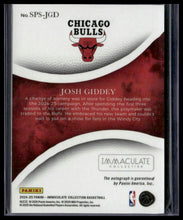 Load image into Gallery viewer, 2024-25 Immaculate Collection Josh Giddey Sophisticated Signatures Blue #/15
