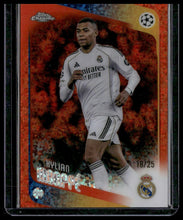 Load image into Gallery viewer, 2025-26 Topps Chrome UEFA Kylian Mbappé Orange Mini-Diamonds Refractor #/25
