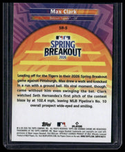 Load image into Gallery viewer, 2026 Bowman Chrome #SB-5 Max Clark Spring Breakout 2026 Orange Refractor #/25

