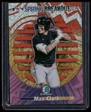 Load image into Gallery viewer, 2026 Bowman Chrome #SB-5 Max Clark Spring Breakout 2026 Orange Refractor #/25
