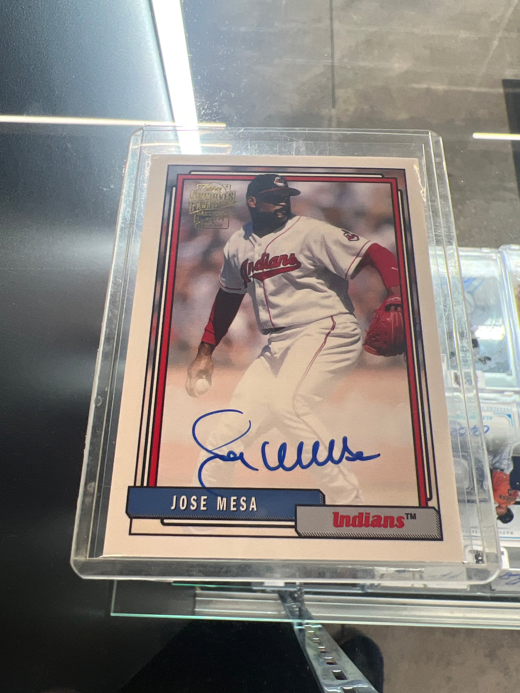 2018 Topps Archives Fan Favorite Autograph Jose Mesa #FFA-JM Indians AUTO