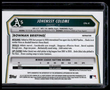 Load image into Gallery viewer, 2026 Bowman Chrome #CPA-JC Johenssy Colome Prospect Autographs Refractor #/499
