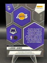 Load image into Gallery viewer, 2024-25 Panini Mosaic #19 LeBron James Montage Fast Break Red #/99
