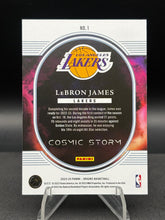 Load image into Gallery viewer, 2023-24 Panini Origins #1 LeBron James Cosmic Storm Red #/75
