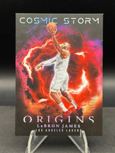 Load image into Gallery viewer, 2023-24 Panini Origins #1 LeBron James Cosmic Storm Red #/75
