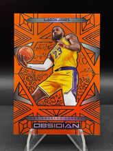 Load image into Gallery viewer, 2024-25 Panini Obsidian #39 LeBron James Electric Etch Orange Flood #/125
