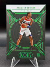Load image into Gallery viewer, 2024-25 Panini Noir #147 Alexandre Sarr International Holo Green #/5
