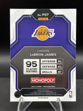 Load image into Gallery viewer, 2022-23 Panini Prizm Monopoly #PS7 LeBron James Prizm All-Stars White Sparkle
