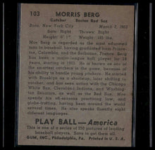 Load image into Gallery viewer, 1988 1939 Play Ball Reprints #103 Morris Berg
