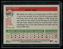 Load image into Gallery viewer, 2025 Topps Chrome Platinum #55CV-1 Mike Trout 1955 Topps City Variations

