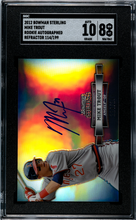 Load image into Gallery viewer, 2012 Bowman Sterling #BSAR-MT Mike Trout Rookie Auto. Refractor /199 SGC 8
