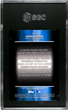 Load image into Gallery viewer, 2014 Bowman Chrome Draft Aaron Judge Scouts Breakouts Die-Cut Xfractor /99 SGC 9
