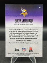 Load image into Gallery viewer, 2025 Topps Signature Class Justin Jefferson Chrome Autos Orange Refractor #/50
