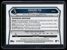 Load image into Gallery viewer, 2026 Bowman Chrome #BCP-176 Gregory Pio Prospects Blue Wave Refractor #/150
