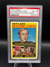 Load image into Gallery viewer, 1972 Topps #5 1971 AFC Receiving Leaders Fred Biletnikoff PSA 8
