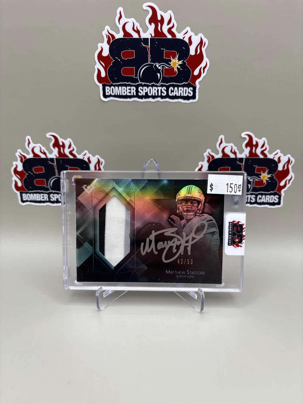 Matthew Stafford 2015 Topps Diamond Patch Auto 43/50