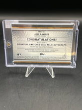 Load image into Gallery viewer, Jose Ramirez 2023 Topps Museum Collection Signature Swatches Dual Patch Auto /25 #SWDRA-JRA
