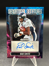Load image into Gallery viewer, 2025 Panini Prizm Black #53 Rod Smith Sensational Signatures Nebula FOTL #/1
