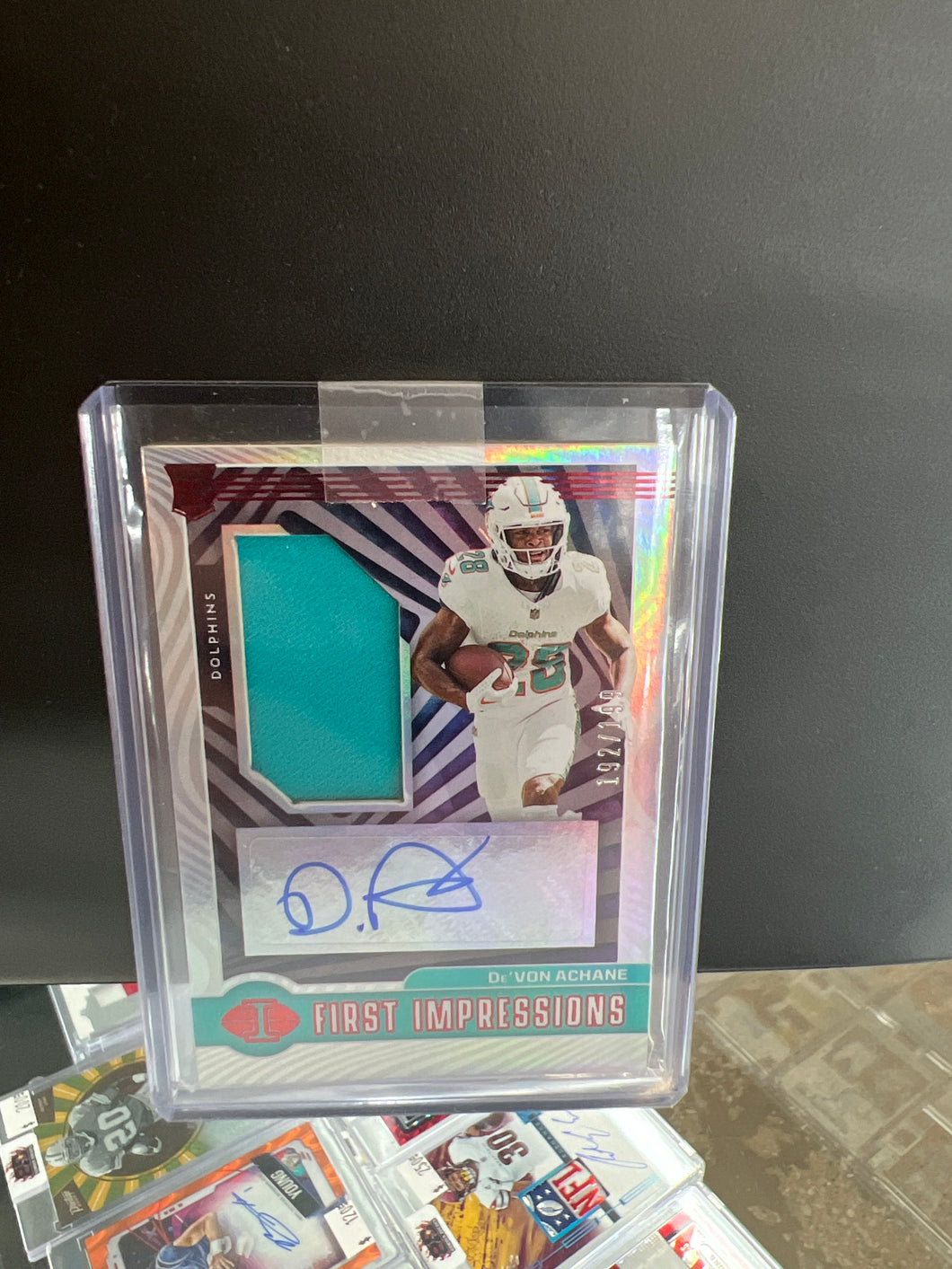 2023 Panini Illusions Devon Achane First Impression /199 Auto Patch RPA