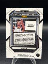 Load image into Gallery viewer, 2023 Panini Prizm Draft Picks #2 Victor Wembanyama Silver
