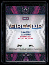 Load image into Gallery viewer, 2024 Topps Chrome UFC #FDP-16 Charles Oliveira Fired Up Gold Refractor #/50
