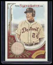 Load image into Gallery viewer, 2026 Topps Allen &amp; Ginter Miguel Cabrera Full-Size Relic A A&amp;G Back #/50
