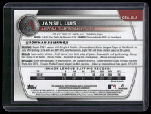 Load image into Gallery viewer, 2025 Bowman Jansel Luis Chrome Prospect Autographs Gold Shimmer Refractor #/50
